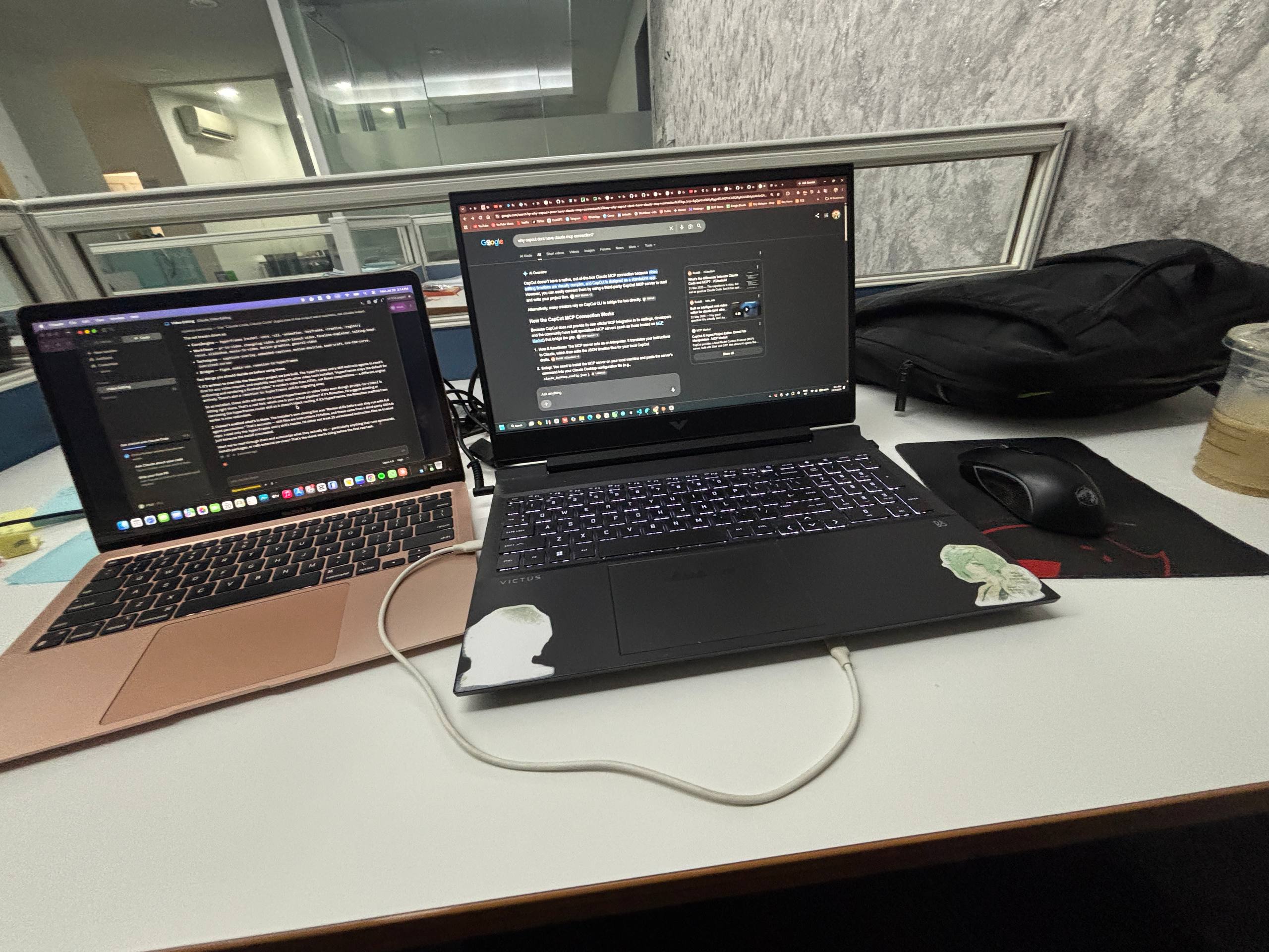 Varakorn's AI workstation at P10X Media, Malaysia
