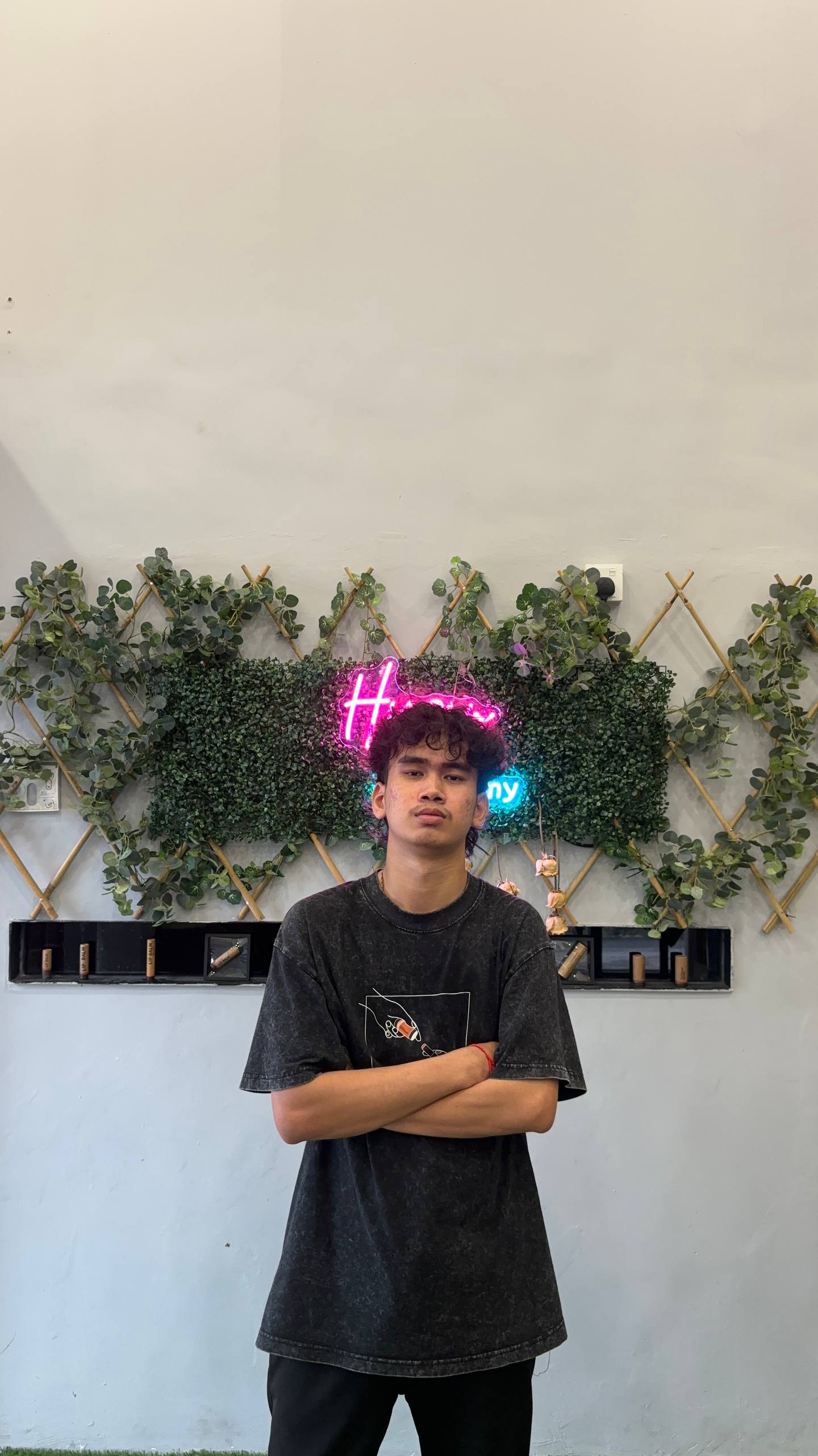 Varakorn at the HYGR store wall, Malaysia